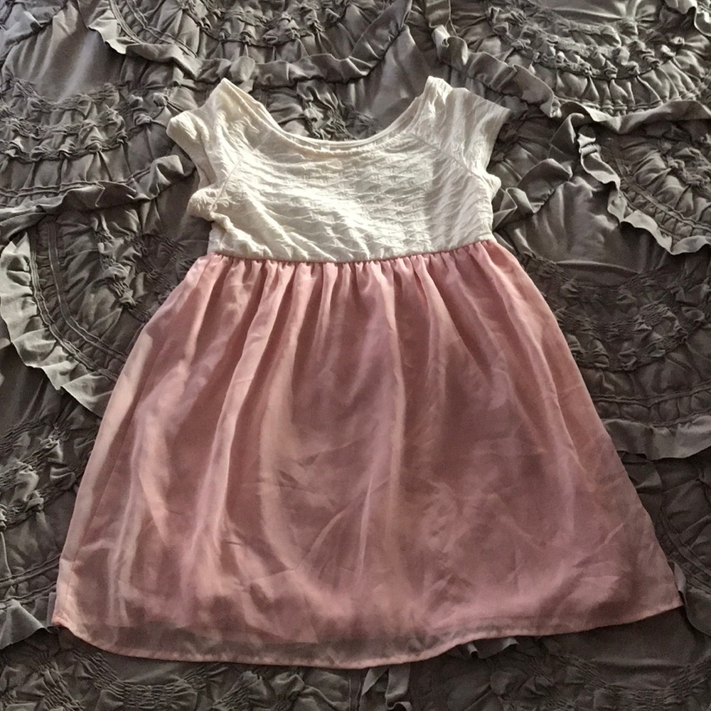 Pink and White Chiffon Top